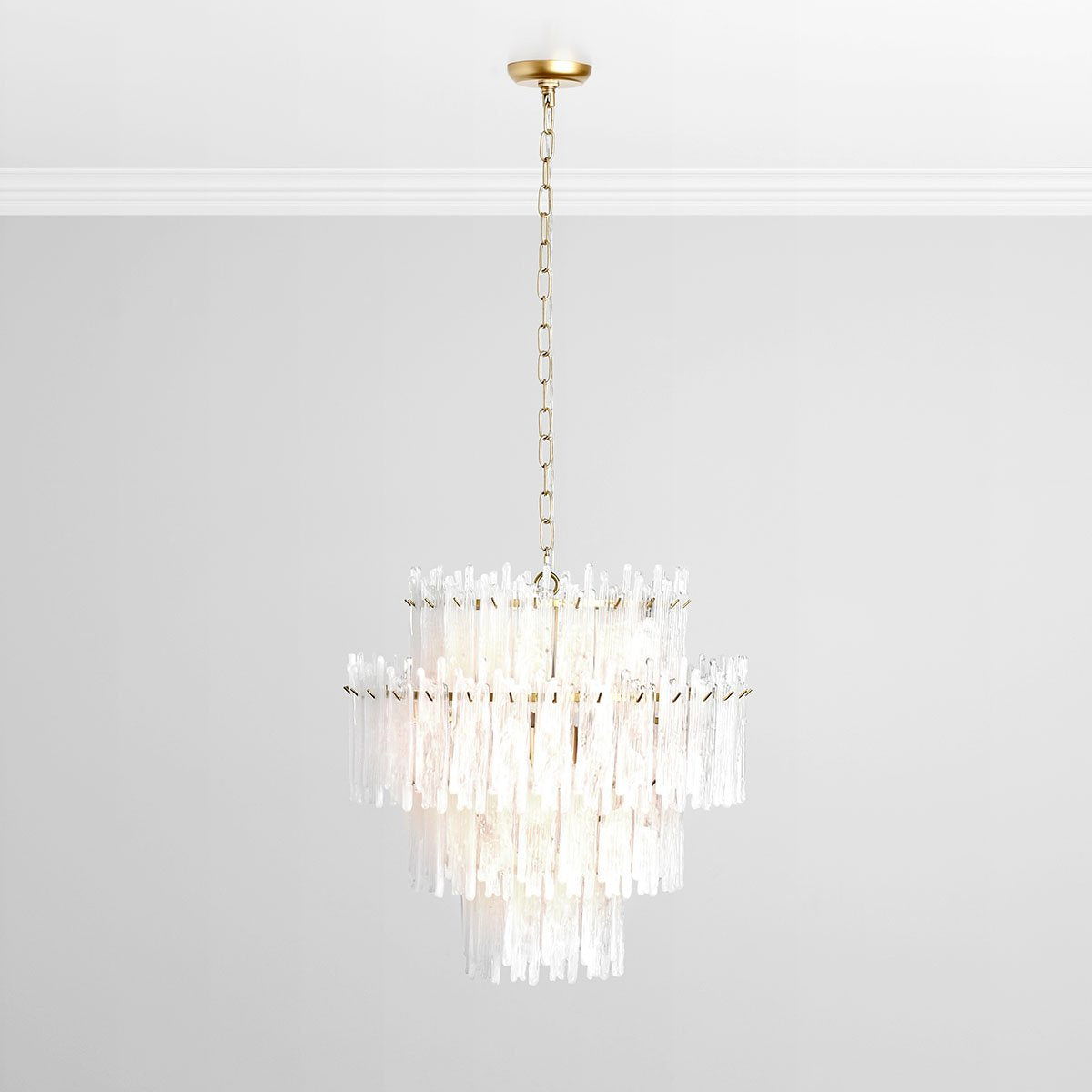 Everly - Chandelier Round - Clear/White
