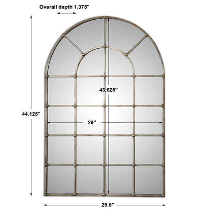 Barwell Arch - Window Mirror - Pearl Silver