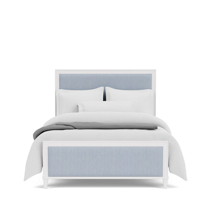Rosalie - Full Upholstered Footboard - Blue / White