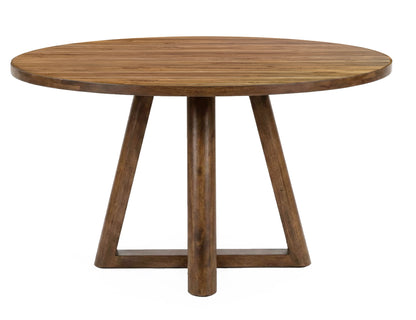 Silver - Round Table Top - Brown