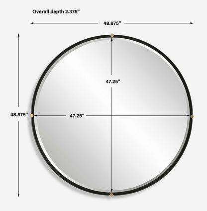 Bonded - Round Mirror - Black