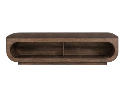 Balam - Wooden Bench With A Cushioned Seat