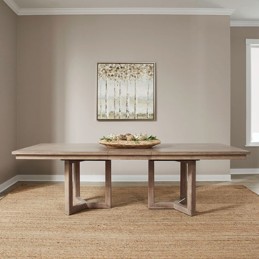 Proximity Place - Double Pedestal Table Top - Brown