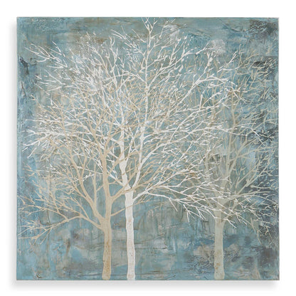 Muted Silhouette - Canvas Art - Blue