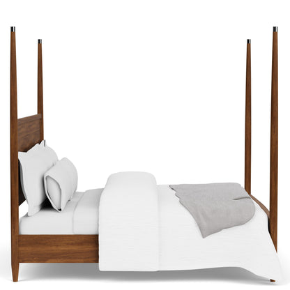 Elsie - King Poster Headboard and Footboard - Dark Brown