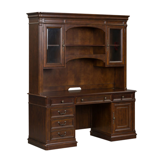 Brayton Manor - 3 Piece Jr Executive Credenza - Dark Brown