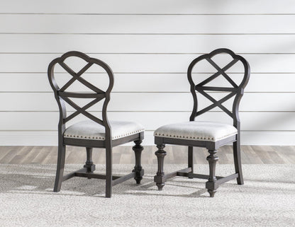 Kingston - X Back Side Chair (Set of 2) - Sandalwood Brown / Dark Sable