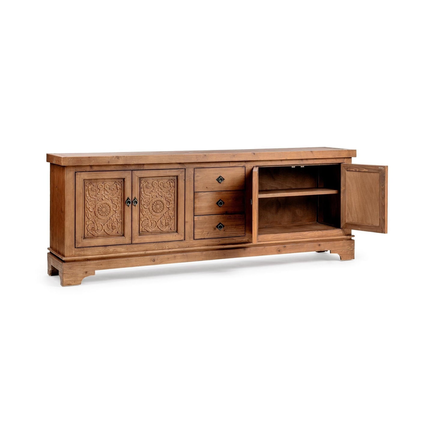 Amita - 3 Drawer 4 Door Cabinet - Brown