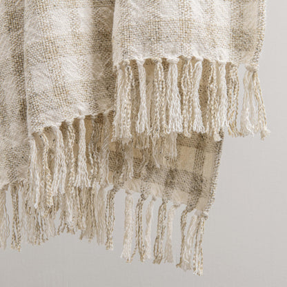 Sari - Throw 50 x 70 - Natural / Ivory