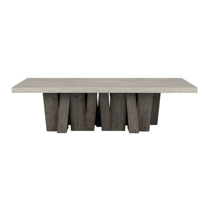 Simone - Solid Wood Rectangle Coffee Table - Gray