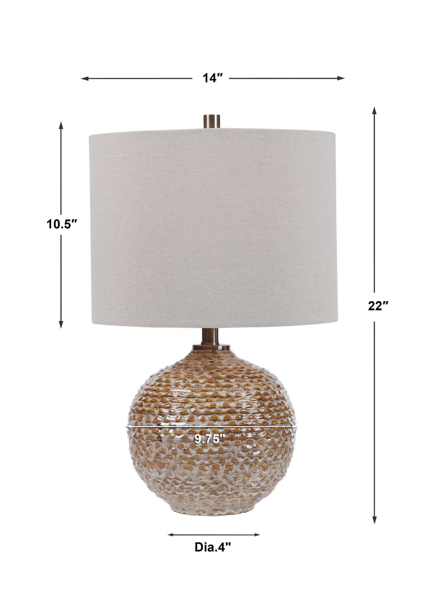 Lagos - Rustic Table Lamp - Light Brown