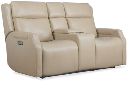MS - Nelson Zero Gravity Power Console Loveseat With Power Headrests And Lumbar