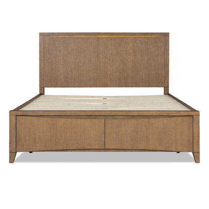 Horizons - King Storage Footboard (With Slat Roll) - Tweed
