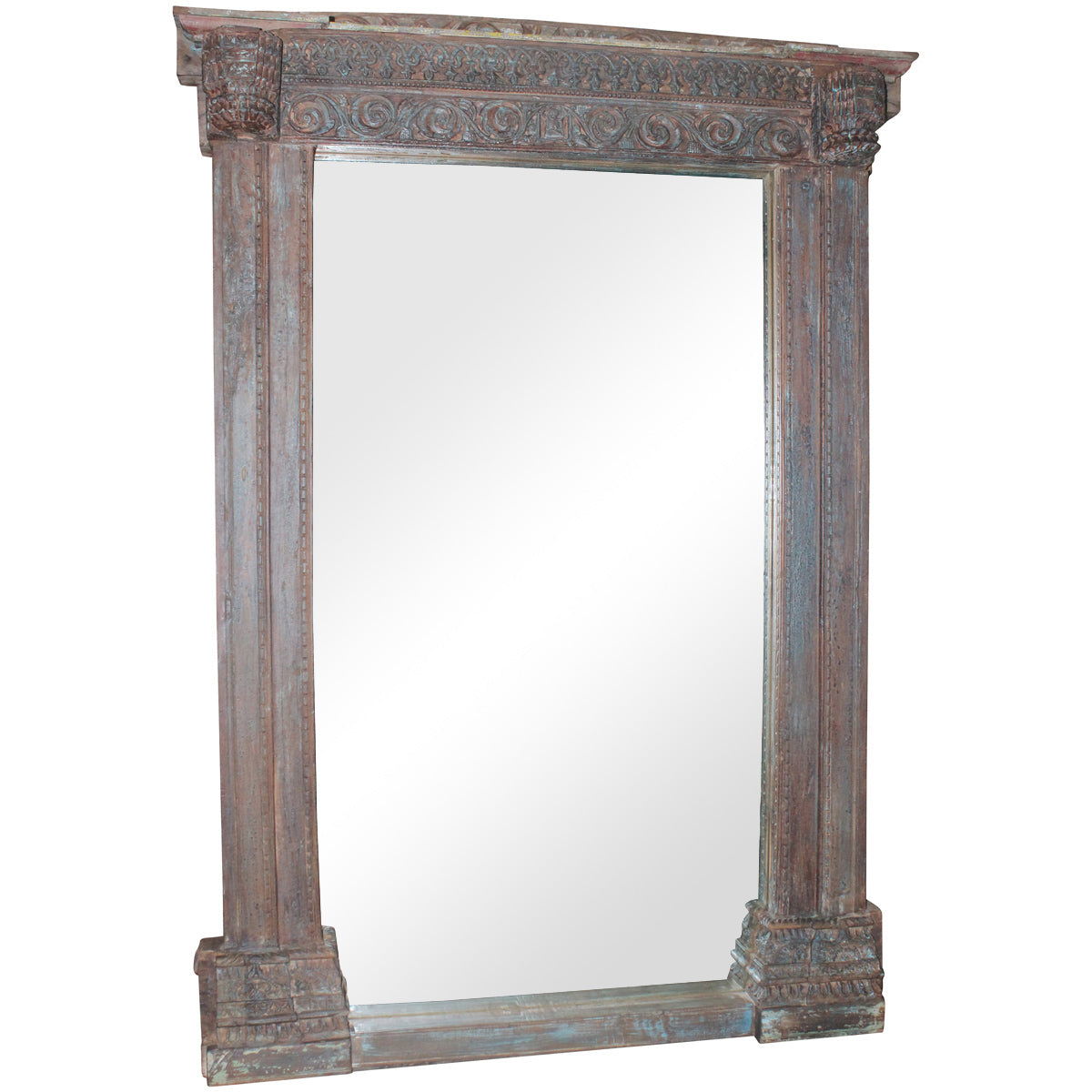 83" Reclaimed Wood Mirror - Blue