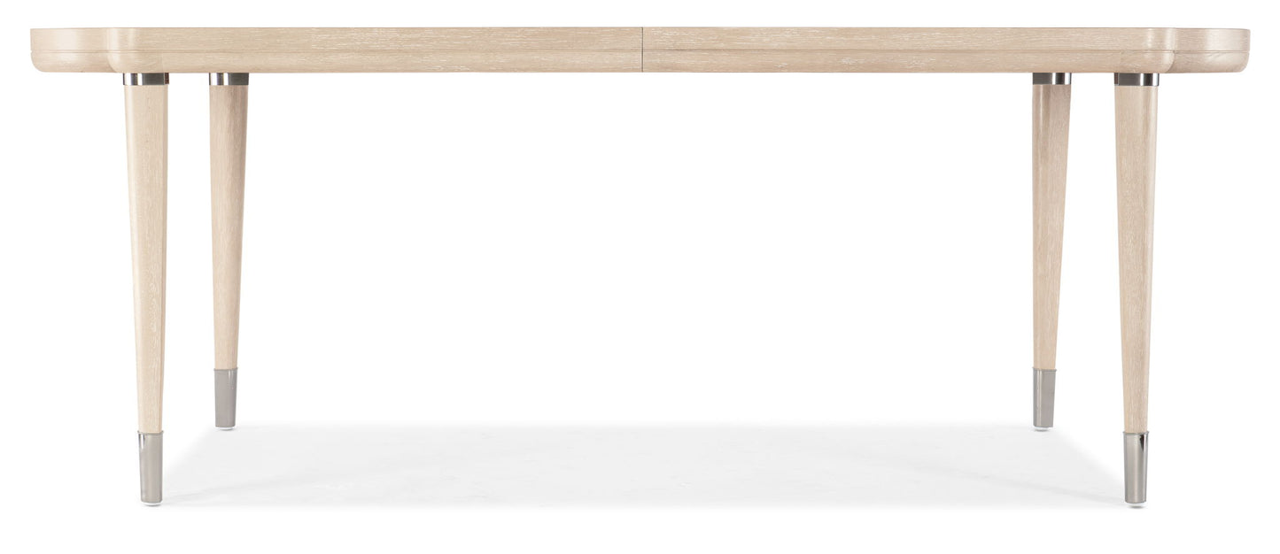 Nouveau Chic - Rectangle Dining Table With 1-22" Leaf - Light Brown