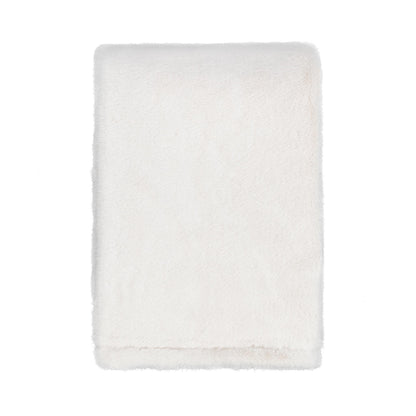 Throws - 50" x 70" TC Taiga Faux Fur Throw - Ivory