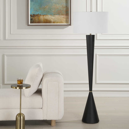 Layla - Black Tapered Floor Lamp