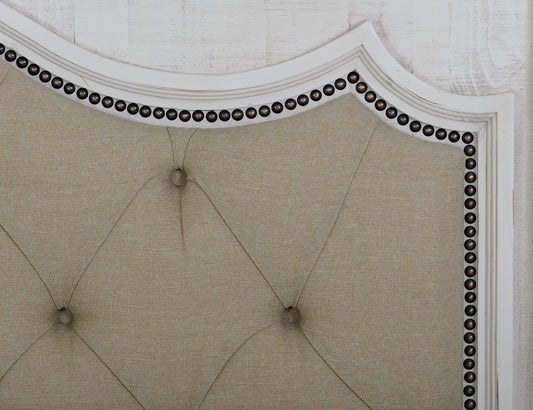Bella - King Headboard - Vintage White