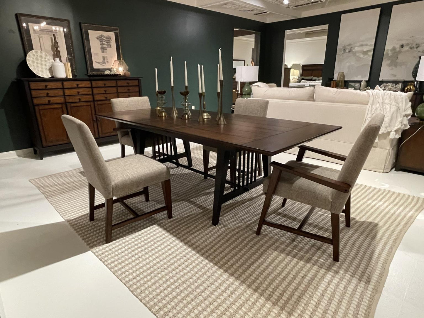 Fenmore - Upholstered Arm Chair (Set of 2) - Mocha And Distressed Cherry