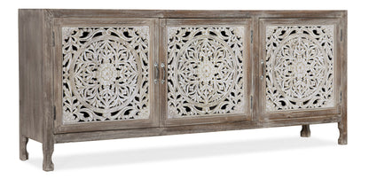Commerce And Market - 80" Entertainment Console - Light Brown