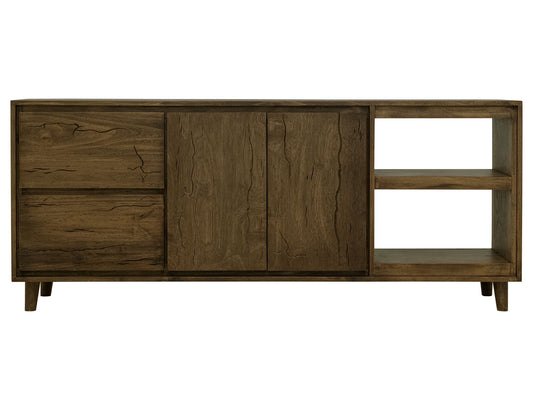 Savia - 3 Drawer & 2 Door TV Stand - Brown