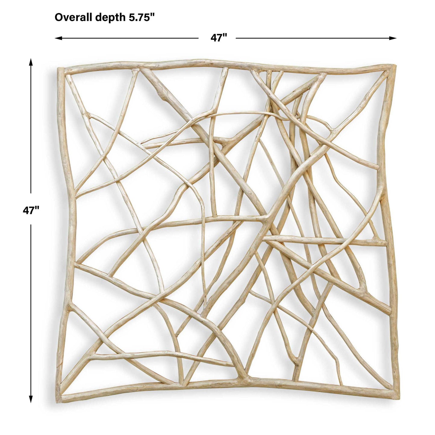 Tangled Up - Outdoor Teak Wall Decor - Woodtone