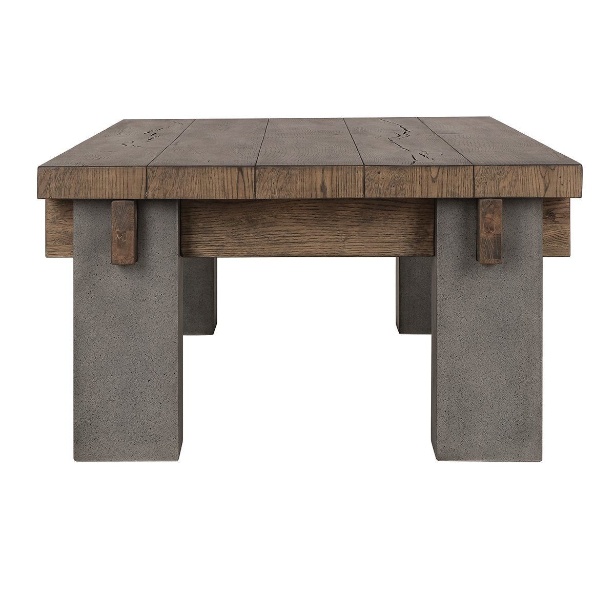 Dallas - Solid Wood Rectangle Coffee Table - Brown