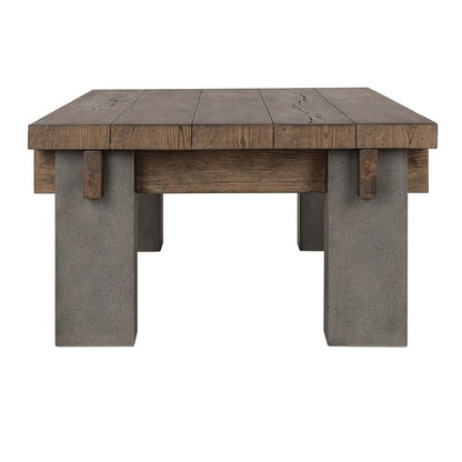 Dallas - Solid Wood Rectangle Coffee Table - Brown