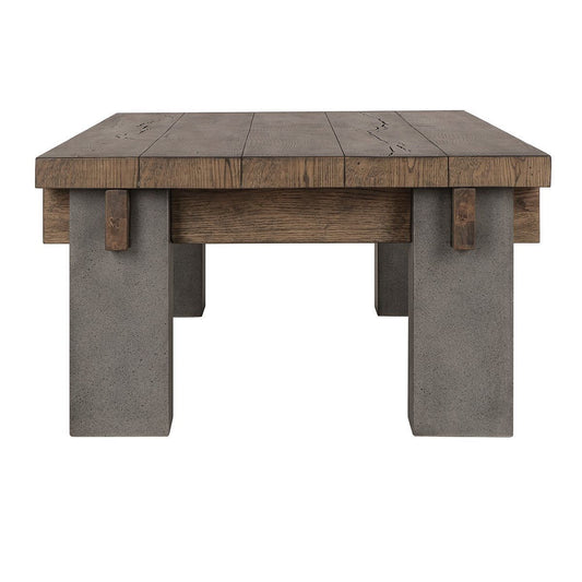 Dallas - Solid Wood Rectangle Coffee Table - Brown