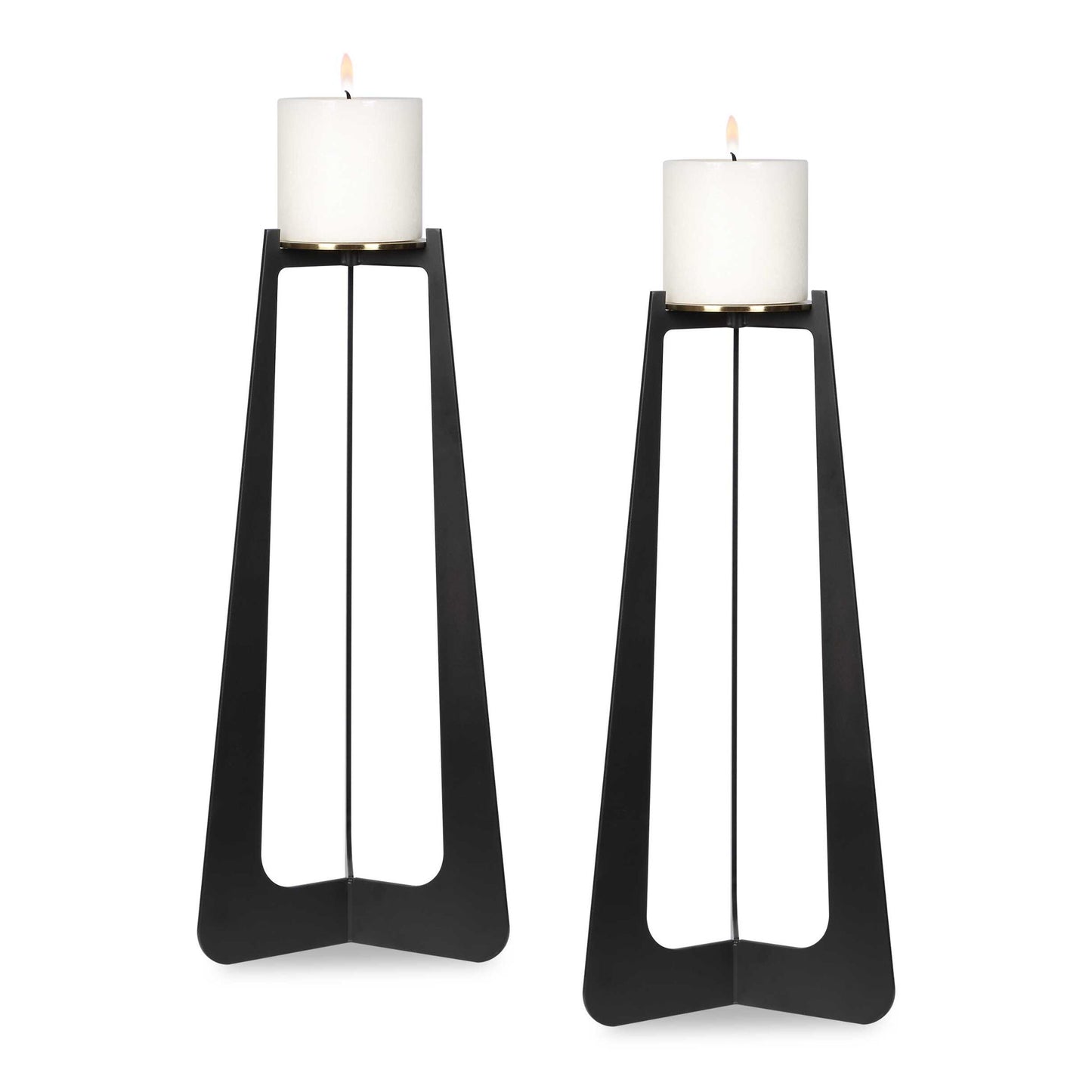Columnar - Candleholders (Set of 2) - Black