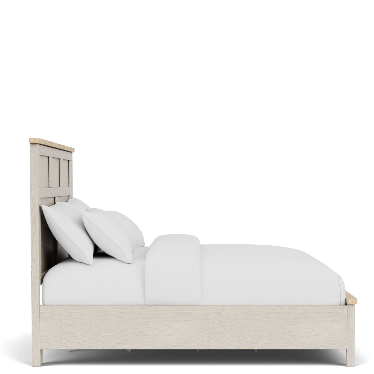 Glenndale - Queen Storage Footboard - Aged White / Wheat