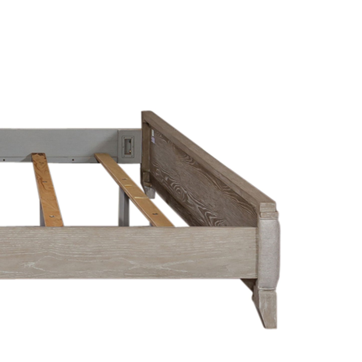 Belmar - King Upholstered Panel Footboard - Washed Taupe