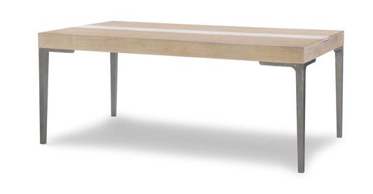 Biscayne - Metal Leg Table Base - Malabar With Alabaster Fronts