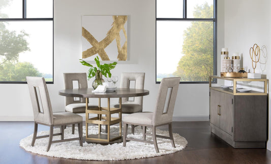 Castalia - Round Pedestal Table Base - Slate Stone