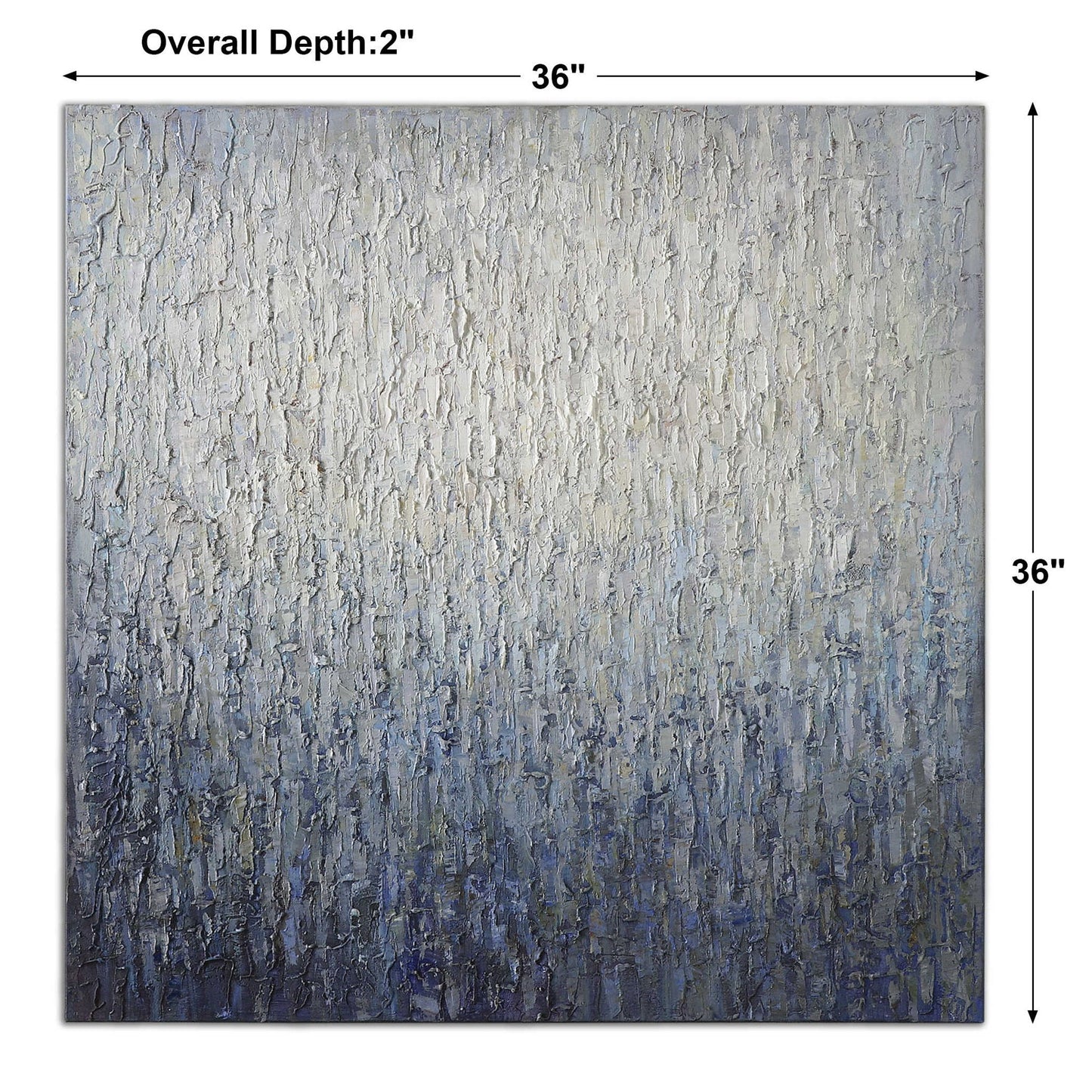 Outside The Window - Hand Painted Art - Dark Gray