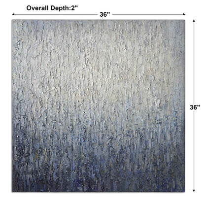 Outside The Window - Hand Painted Art - Dark Gray