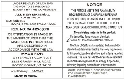 Joie - White Chenille Ottoman - White