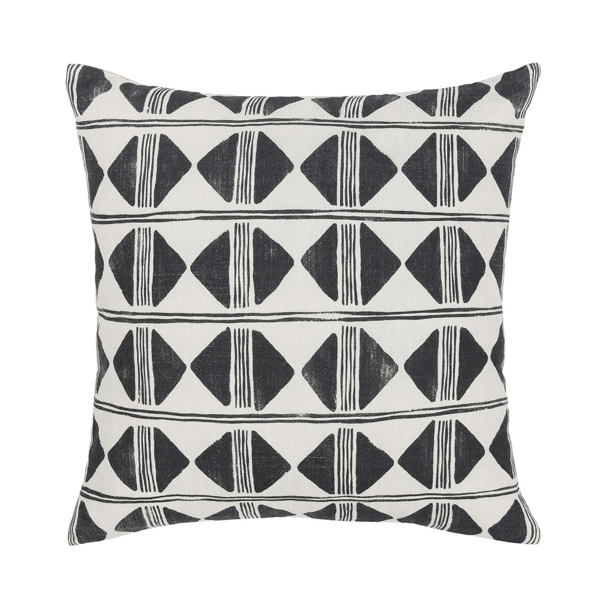 Radiant Oasis - 22" x 22" Nubia Pillow - Black / White
