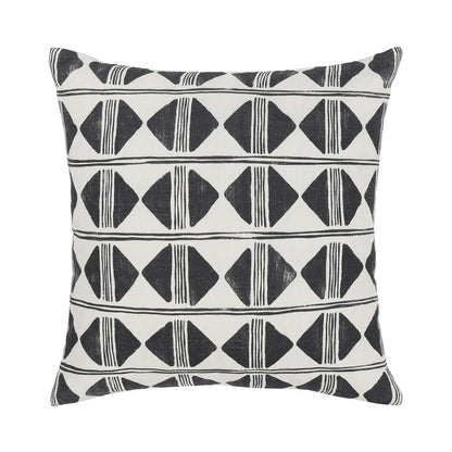 Radiant Oasis - 22" x 22" Nubia Pillow - Black / White