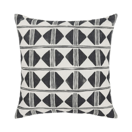 Radiant Oasis - 22" x 22" Nubia Pillow - Black / White