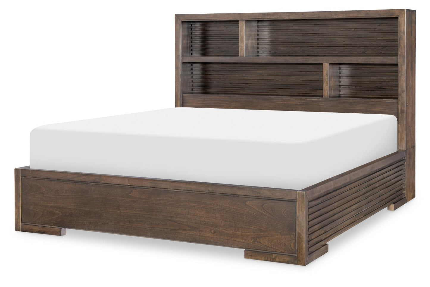 Architect - Bookcase Headboard Queen With LED Lights - Onyx