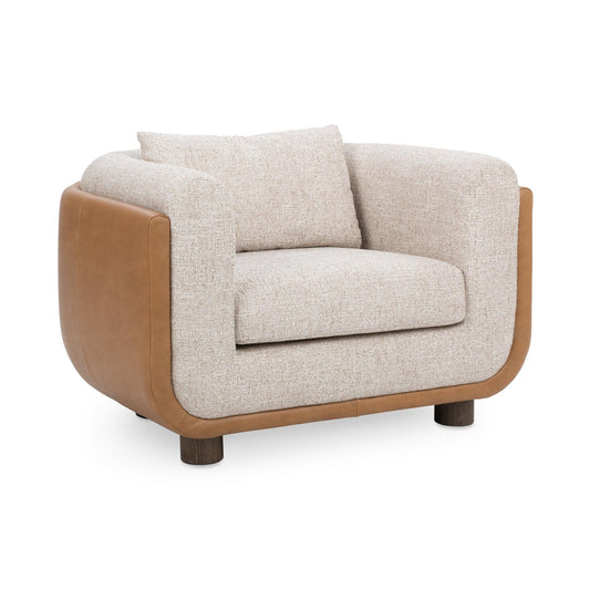 Dania - Accent Chair - Beige / Light Brown