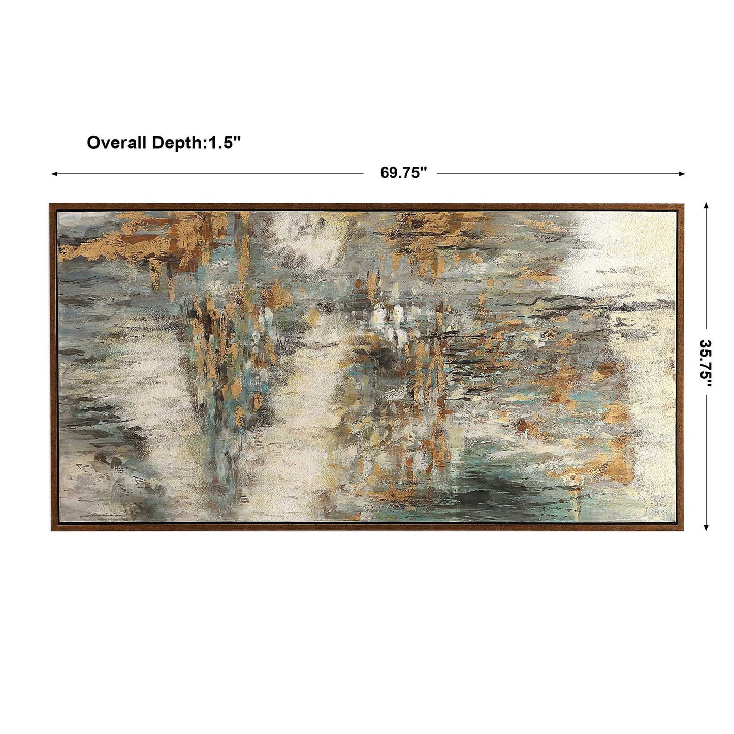 Behind The Falls - Abstract Art - Beige