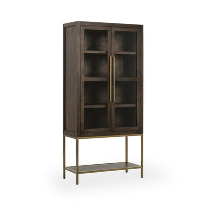 Freemont - Solid Wood Tall Cabinet - Brown