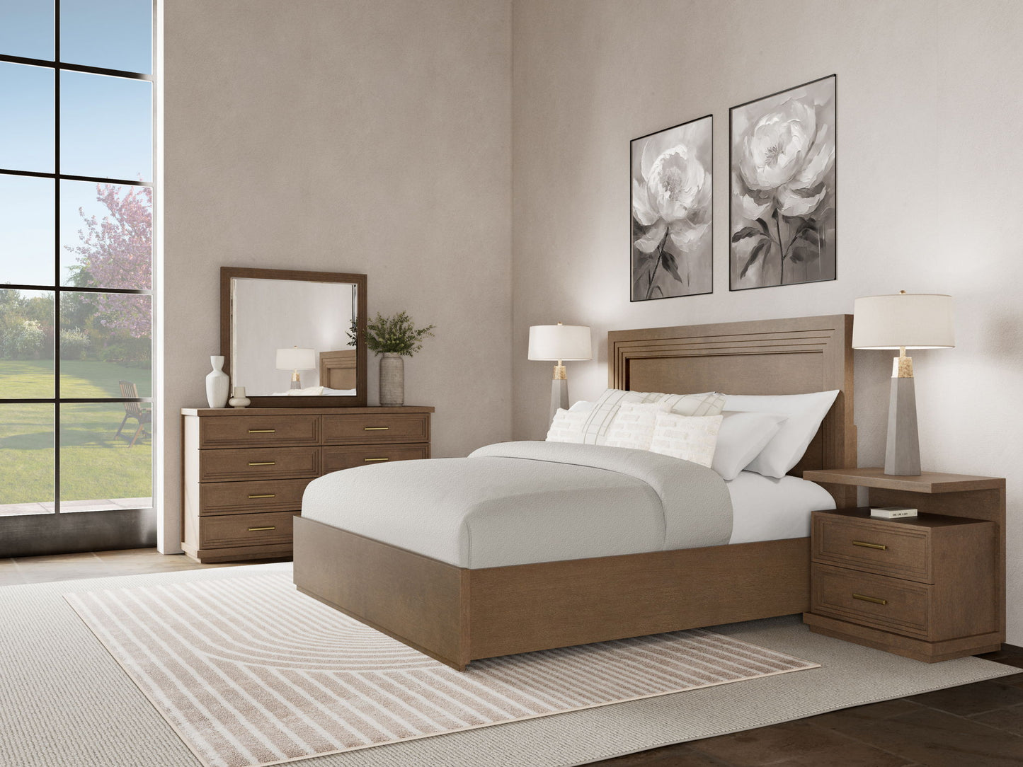 Cascade - Queen / King Panel Bed Rails - Casual Mink