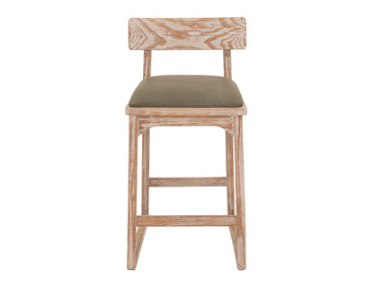 Balam - 24" Upholstered Barstool (Set of 2) - Light Brown
