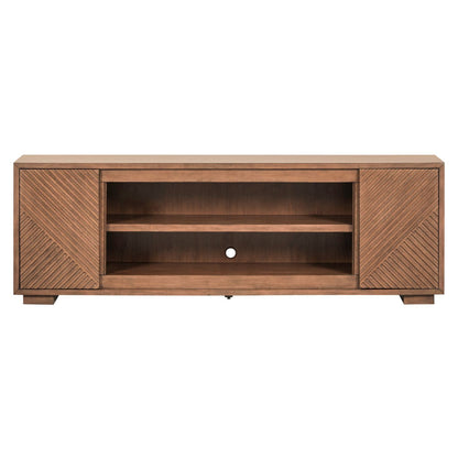 Fireplace TV Consoles - 84'' Fireplace TV Console Multiplees - Light Brown