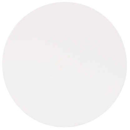 Melrose - Complete Round Dining Table - Cloud White And Desert Oak