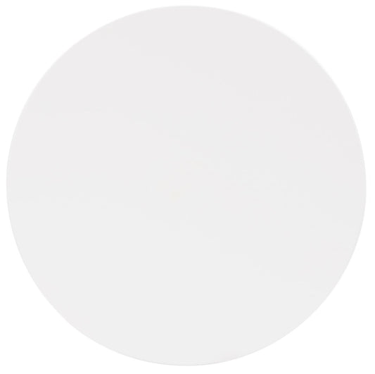 Melrose - Complete Round Dining Table - Cloud White And Desert Oak