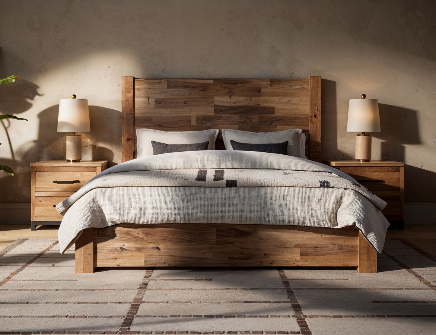 Natural Parota - Queen Headboard - Brown Cappuccino